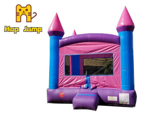 0.4mm-0.55mm PVC Pink Dan Purple Bounce House Inflatable Jumping Castle