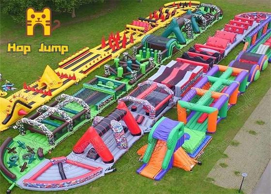 Taman Hiburan Dewasa Inflatable Playground PVC Tarpanlin Obstacle Course Jumper