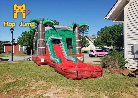 4x10m PVC Inflatable Water Slide Combo Inflatable Bouncy Castle Untuk anak-anak
