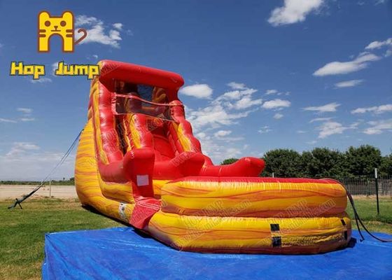 10m Inflatable Water Slide Ukuran Dewasa Melompat Goyang Inflatable Slide Untuk Permainan Air Musim Panas