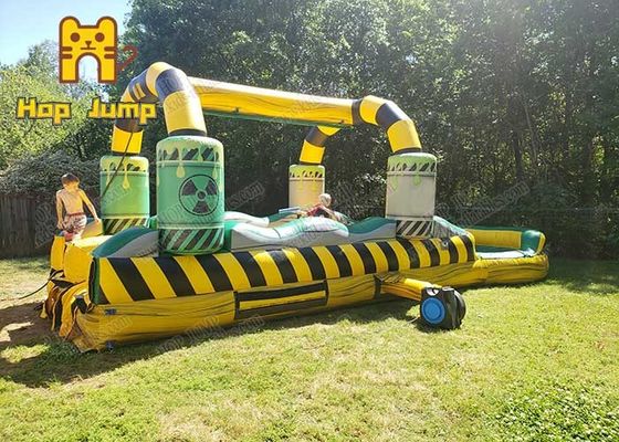 Kursus Rintangan Inflatable Outdoor Indoor 6x3m Bounce House Dengan Ball Pit