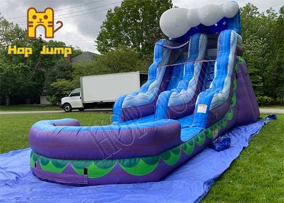 Marmer Colorful Inflatable Water Slide Fire Retardant 4 Stitching