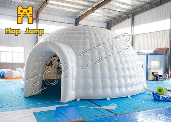 Tenda Acara Tiup PVC Putih Plato Meledakkan Igloo Dome Untuk Disewakan