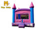 0.4mm-0.55mm PVC Pink Dan Purple Bounce House Inflatable Jumping Castle