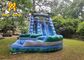 Permainan Olahraga Blue Bounce House Water Slide Dengan Blower 8*4m
