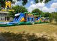Palm Tropical Inflatable Bouncer Combo Komersial Outdoor Inflatable Castle