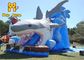 0.55mm Tebal PVC Shark Inflatable Water Slide Bounce Combo Kids Inflatables