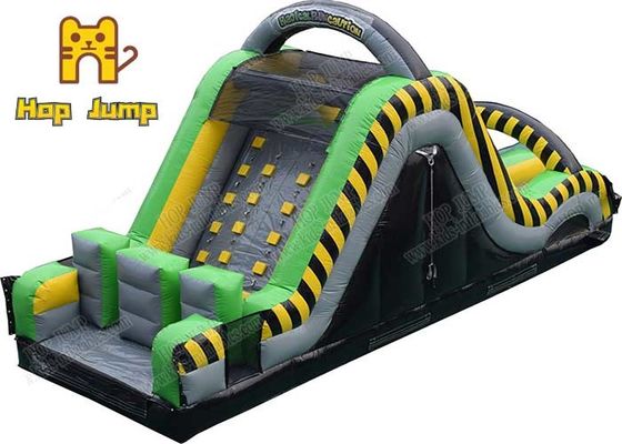PVC Tarpaulin Outdoor Inflatable Obstacle Course Water Slide Untuk Taman Taman
