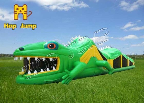PVC Trampolin Inflatable Animal Bouncy Castle Combo Kids Inflatable Green