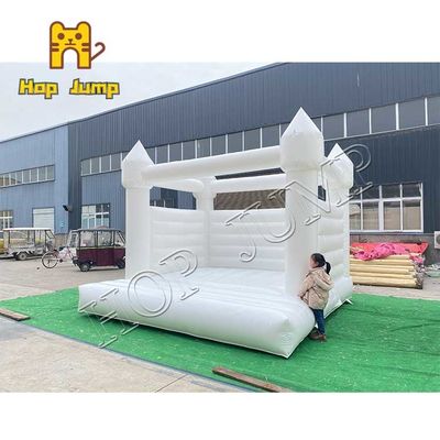 0.55mm PVC Putih Pernikahan Inflatable Bouncer Castle 14ft 15ft