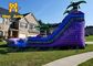 Waterproof Purple 18ft 16Ft Water Slide Dengan Pool Flame Retardant