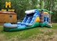 Palm Tree Inflatable Bouncer Combo Tahan Air Rumah Bouncing Luar Ruangan Dengan Slide