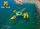 Besar 9mm PVC Aqua Sports Water Park Inflatables Untuk Danau Laut
