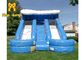 Blue 20 Ft Inflatable Double Slip N Slide Dengan Pool Fire Retardant